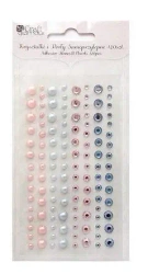 Kryształki i perły samoprzylepne Sweet pink & blue - Dalprint
