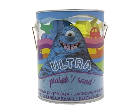Ultra Piasek 900g niebieski + 4 foremki Pojazdy - EPEE