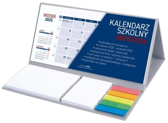 Kalendarz 2025/26 szkolny z notesem szary - Wokół Nas