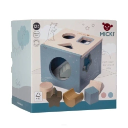 Sorter drewniany niebieski - MICKI