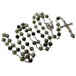Różaniec kamień naturalny labradoryt - Art Sacrum