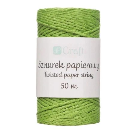 Sznurek papierowy skręcany 50m zielony - Dalprint
