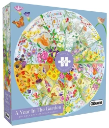 Puzzle 500 Rok w ogrodzie (okrągłe) - Gibsons