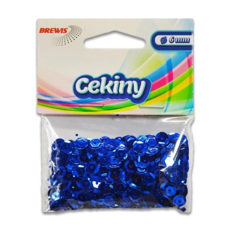 Cekiny błyszczące B 190 niebieski - Brewis