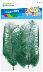 Ozdoba dekoracyjna Piórka 15-20cm 2szt Ziel Cf 12/864