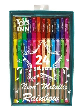 Długopisy żelowe 24szt STnux