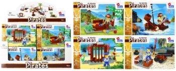 Klocki Konstrukcyjne 55-66 Elementów Pirat Display Alleblox 525168