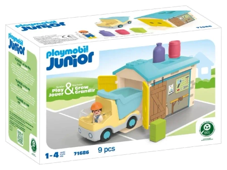 Playmobil JUNIOR Ciężarówka z garażem z funkcją sortera 71686 - Playmobil (I)