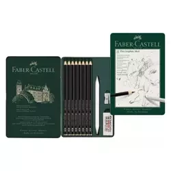 Ołówek artystyczny Pitt Graphite Matt 8szt. + akc. - Faber Castell