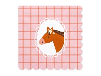 Serwetki koń 33x33cm 12szt - PartyDeco