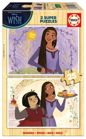 Puzzle drewniane 2x25 Życzenie - Educa