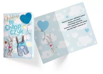 Karnet DK-782 Narodziny (chłopczyk) - Passion Cards