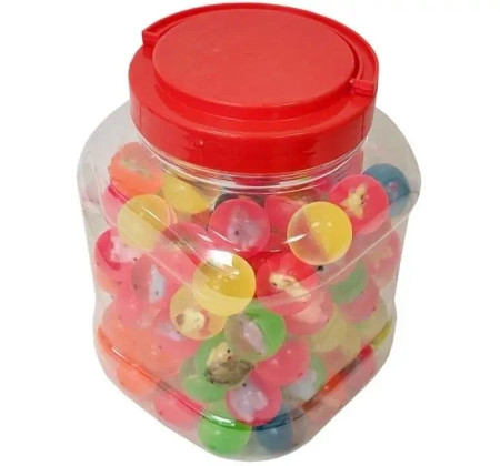 Piłka kauczukowa ze zwierzakiem 25mm (100szt) - Merkpol