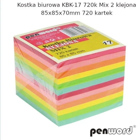 Kostka biurowa mix 85x85x70mm 720K - Penword
