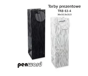 Torebka prezentowa 36x10,5x10,5cm MIX - Penword