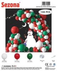 Balony Boże Narodzenie 108szt - Sezona