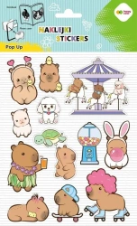 Naklejki 3D Pop Up Kapibara 146x240 HAPPY COLOR - GDD