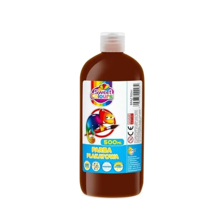 Farba plakatowa ciemnobrązowa 500ml - Sweet colours