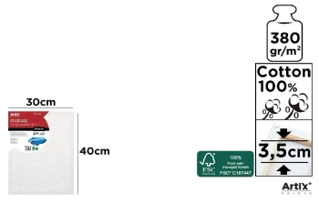 Podobrazie 30x40x3,5cm 380g/m2 - Artix