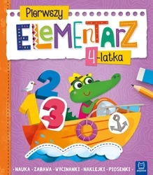 Pierwszy elementarz 4-latka. Nauka, zabawa, wycinanki, naklejki, piosenki - Anna Podgórska