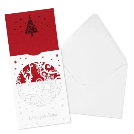 Kartka świąteczna ażurowa - Renifer