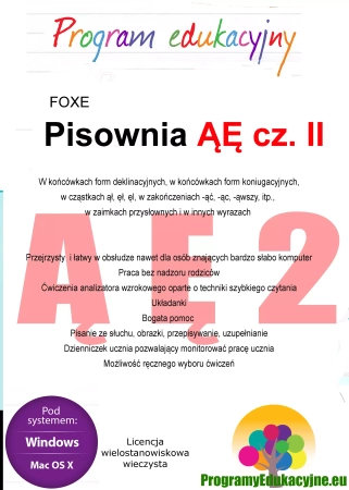 Program edukacyjny. Pisownia ĄĘ. Część 2. Licencja wielostanowiskowa wieczysta - praca zbiorowa