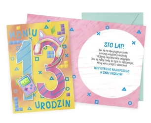 Karnet Urodziny 13 - Kukartka