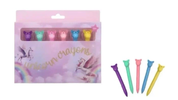 Kredki woskowe Unicorn 6 kolorów - MP Main Paper