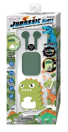 Słuchawki bezprzewowodwe z etui Donozaur - Hot Focus