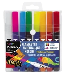 Flamastry zmieniające kolor 8szt KIDEA - DERFORM