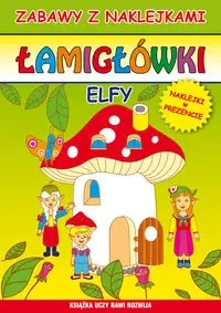 Łamigłówki. Elfy. Zabawy z naklejkami - Beata Guzowska