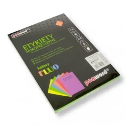 Etykiety samoprzylepne A4 fluo pomarańczowe 100ark - Polsirhurt