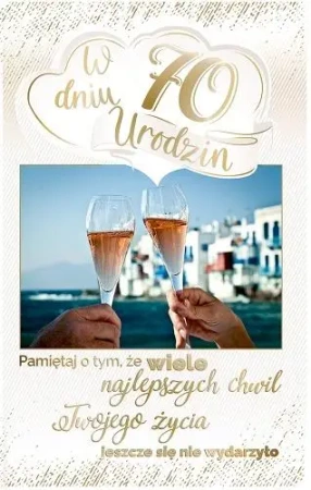 Kartka okolicznościowa Urodziny 70 PS17 - AbCard