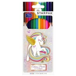 Kredki ołówkowe 12 kolorów Unicorn - STARPAK