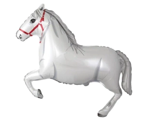 Balon foliowy 61cm Koń w galopie biały - Godan
