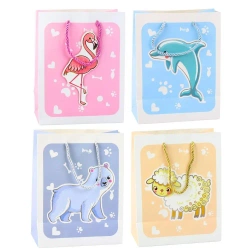 Torebka prezentowa 3D 23x18x10cm MIX - Leantoys