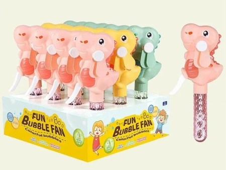 Wiatraczek ręczny do robienia baniek dino (12szt) - ADAR