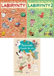 Pakiet: Zwierzaki. Zagadki dla oka / Labirynty / Labirynty 2 - praca zbiorowa