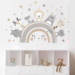 Naklejki na ścianę do pokoju dziecka zwierzątka - Sipo