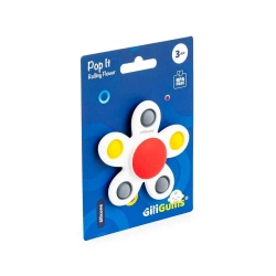 Gryzak zakręcony kwiatek Pop It kontrastowy - Giligums
