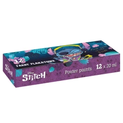 Farby plakatowe Disney Core Stitch 20 ml 12 kolorów - PATIO