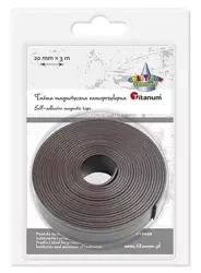 Taśma magnetyczna samoprzylepna 20mmx3m czarna - Titanum