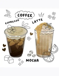 Serwetki DAISY Lunch SD 330x330 Kawa 042801 - POL-MAK