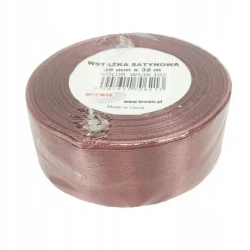 Wstążka satynowa brudny róż 38mm x 32m - Brewis