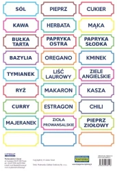 Naklejki na przyprawy kolorowe - LITERAT