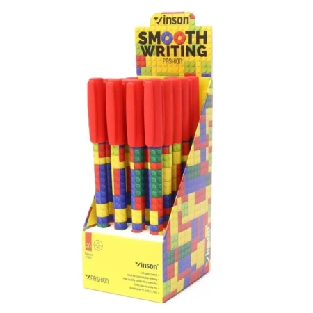 Długopis z zatyczką Fashion Klocki nieb. (20szt) - Titanum