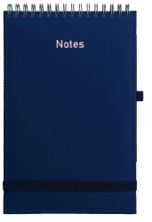 Notes A5 Vivella na spirali z gumką granatowy - Wokół Nas