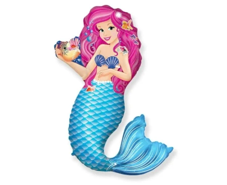 Balon foliowy 61cm Syrenka z muszlą - Godan