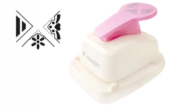 Dziurkacz ozdobny narożny 3w1 kwiatek MIX - Fandy