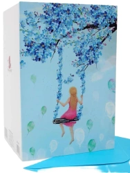 Karnet B6 NME-006 Brokat Huśtawka - Fresh